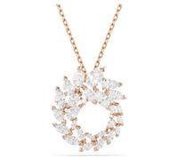 Mesmera pendant, Marquise cut, White, 18K rose gold finish