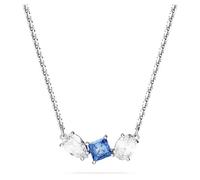 Swarovski Mesmera Pendant Necklace, White and Blue Crystals in a Rhodium Plated Setting, from the Mesmera Collection