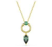 Mesmera pendant, Mixed cuts, Green, Gold-tone plated