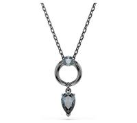 Mesmera pendant, Mixed cuts, Grey, Ruthenium plated
