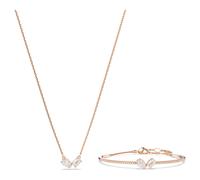 Mesmera set, Mixed cuts, White, 18K rose gold finish