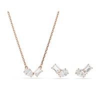 Mesmera set, Pear cut, Octagon cut, White, 18K rose gold finish