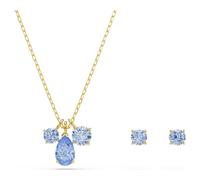 Swarovski Mesmera Set, Set (2), Mixed Cuts, Blue, 18K Gold Finish