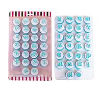 Mesmeriser Alphabet Cookie Cutter Pack of 26 in Small Letters - Fondant Letter Cutters and Icing Letter Cutters for Birthday Wedding Party Cake Decoration