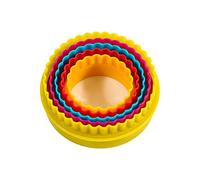 Mesmeriser Cookie Cutters Shapes - Pack of 5 Round Shape Biscuit Cutter Set for Fun Time with Kids