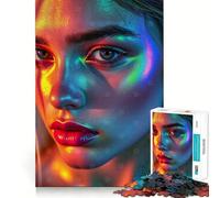 Mesmerising Woman Close-Up Portrait Jigsaw Puzzles 1000 Pieces for Adults Creative Play Sharp Detail Real Challenge Home Art (38x26cm)