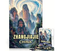 Mesmerising Zhangjiajie National Forest Park Jigsaw Puzzles for Adults1000 Piece Logic Fun Sharp Detail Playful Challenge Christmas Idea (38x52cm)