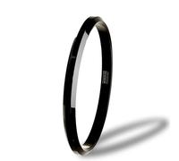 Mesmerize Black Round Flat Punjabi Kada | Stainless Kada For Everyday Wear | Gloss Finish - Extra Large