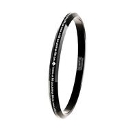 Mesmerize Black Waheguru Ji Da Khalsa MicroCarved Punjabi Kada Stainless Kada For Everyday Wear | Gloss Finish - Large