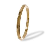 Mesmerize Gold Round Flat Punjabi Kada| Stainless Kada For Everyday Wear | Gloss Finish - Extra Large