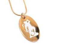 Mesmerize Rose Gold MicroCarved Hanuman Chalisa Reversible Oval Necklace | Stainless Steel, Hypoallergenic, Anti-tarnish Neckalce