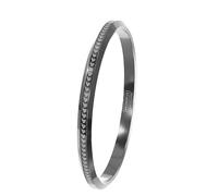 Mesmerize Silver 108 Ik Onkar MicroCarved Punjabi Kada Stainless Kada For Everyday Wear | Gloss Finish - Extra Large