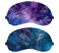 Mesmerizing Mystery Universe Starry Sky Night 2-Pack Eye Patch and Eye Masks Set, Light-Blocking, Soft, Breathable Sleep Mask Kit