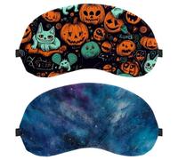 Mesmerizing Mystery Universe Starry Sky Night 2 PCS Light-Blocking Soft Breathable Eye Masks with Eye Patches and Sleep Masks