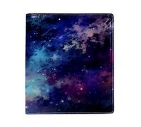 Mesmerizing Universe Starry Sky Big Replaceable Book Cover, Reusable PU Leather Book Protector, Suitable for 9.8" x 11" Notebooks