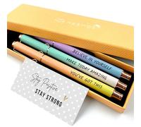 MESMOS 3pk 0.7mm Fine Point Gel Ink Pen Set, Boss Lady Inspirational Gifts for Women, Journaling Pens for Women, Gifts for Friends Female, Aesthetic Fancy Nice Black Gel Planner Pens
