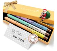 MESMOS 3pk 0.7mm Fine Point Gel Ink Pen Set, Boss Lady Inspirational Gifts for Women, Journaling Pens for Women, Gifts for Friends Female, Aesthetic Fancy Nice Black Gel Planner Pens