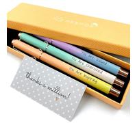 MESMOS 3pk 0.7mm Fine Tip Gel Ink Pen Set, Thank You Gifts for Women, Aesthetic Journaling Teacher Pens, Coworker Administrative Professional Day Gifts for Women, Inspirational Fancy Pens