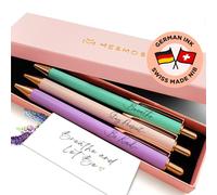 MESMOS Pastel Pens, Mindfulness Gifts, Inspirational Fancy Pens for Women, Wellness & Spiritual Gifts, Self Love Self Care Relaxing Gift, Journaling Cute Luxury Pretty Pen Set