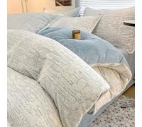 Mesnt 4 Piece Bedding Set Queen, Cute Leaf Pattern Duvet Quilt Cover & Bed Sheet & 2 Pillowcase Set, Polyester, Blue, Style 10, 1.8m-200x230cm