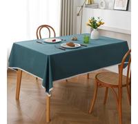 Mesnt Cotton Linen Banquet Tablecloths, Dark Blue Green