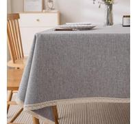 Mesnt Cotton Linen Banquet Tablecloths, Dark Grey