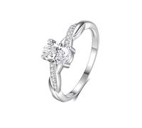 Mesnt Engagement Ring with Wedding Band, Women's Platinum 950 Mobius Twisted 1ct Moissanite Ring, Size T 1/2