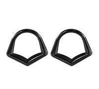 Mesnt Hoop Nose Rings Surgical Steel, 2pcs 16G Hoop Piercing Nose Rings Hollow Geometric, Style 4-Black, 1.2x8mm