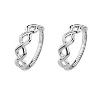 Mesnt Piercing Earrings Studs Surgical Steel, 2pcs 16G Hoop Piercing Nose Rings Twisted, Style 10-Silver, 1.2x8mm
