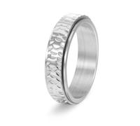 Mesnt Stress Relief Rings For Anxiety Stainless Steel | 6MM Embossed Spinner Rings for Stress Relief, Daily Wear