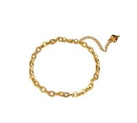 Mesnt Surgical Steel Gold Anklet, Simple Rolo Chain Foot Jewelry for Women Ladies