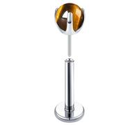 Mesnt Titanium Nose Rings Studs, 1pcs 18G Threadless Piercing Nose Studs Round with Tiger's Eye, Silver Brown, 1.0x8x4mm