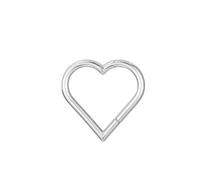 Mesnt Tragus Earrings Surgical Steel, 1pcs 16G Hoop Piercing Nose Rings Hollow Heart, Silver-Style 4, 1.2x10mm