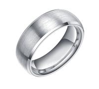 Mesnt Wedding Rings for Men Women, Tungsten 6MM/8MM Tungsten Brushed Wedding Ring Comfort Fit