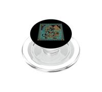 Mesoamerican Aztec Jaguar Warrior With Temple Sun PopSockets PopGrip for MagSafe