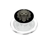 Mesoamerican Jaguar Guardian Mask Temple Relief Art PopSockets PopGrip for MagSafe