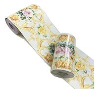 Mesoar Elegant Royal Flower Rattan Self Adhesive Wallpaper Border Peel Stick Decorative Ceiling Sticker Molding Border 10cm by 10meters