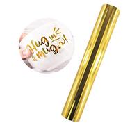 MESOAR Holographic Rose Gold Silver Chrome Vinyl Adhesive Permanent Sheet Gloss Metallic Craft Vinyl for Silhouette Tumblers Cameo Craft Cutter Cricut,12inch by 60inch (Gold)