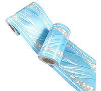 Mesoar Self Adhesive Sky Blue Wallpaper Border Peel Stick Decorative Ceiling Sticker Molding Border 10cm by 32.8ft