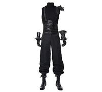 Mesodyn Adult Final Fantasy VII Remake Cloud Strife Costume Halloween Cosplay Suit - Black - S