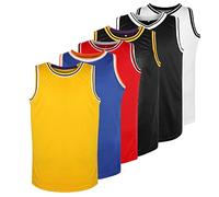 MESOSPERO Blank Basketball Jersey 90S Hip Hop Clothing for Party,Mens Plain Mesh Athletic Practice Sports Shirts S-3XL, Blank-yellow, Medium