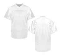 MESOSPERO Blank Football Jerseys for Men,Mesh Polyester Plain Football Shirt Pullover Sports Clothing S-3XL Black White Grey, #Blank White, Medium