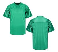 MESOSPERO Blank Football Jerseys for Men,Mesh Polyester Plain Football Shirt Pullover Sports Clothing S-3XL Black White Grey, #Blank Green, Large