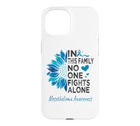 Mesothelioma awareness sunflower support Mesothelioma Case for iPhone 15