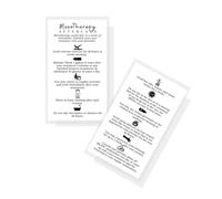 Mesotherapy Aftercare Instruction Cards | 50pk | bio rejuvenation treatment microneedling for weight loss or facial Minimalist White and Black Size 3.5 x 2” in matches intake consent forms