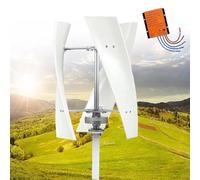 MESOVFCA 20000W Vertical Wind Turbine Generator Kit for Home & Business, Efficient Wind Mill with Controller, Renewable Energy Solution for Industrial Use (White, 48V)