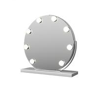 MESOVFCA 360°Rotation Led Makeup Mirror, Tabletop Makeup Mirror with LED Lights, Smart Touch Control, 3 Colors Light(B - White,62 * 58CM/24.4 * 22.8IN)