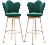 MESOVFCA 360° Swivel Bar Stools Set of 2 Upholstered Counter Height Chairs with Backs and Metal Legs for Kitchen Island White 25.6'' H