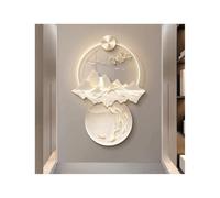 MESOVFCA 3D Landscape Wall Art Decor with Mountains and Rivers Modern Nine Fish Picture Porch Decoration Painting with LED Light Plug-In Power Supply Wall Sculpture