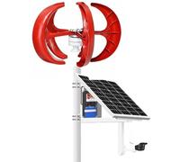 MESOVFCA 5000W Wind Turbine Generator Kit, 12V/24V/48V Vertical 5-Blade DC Generator for Home, Chalet, Hybrid Solar-Wind Systems, Efficient Renewable Energy Solution
